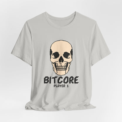 Bitcore Player 1 Pixel Skull Tee