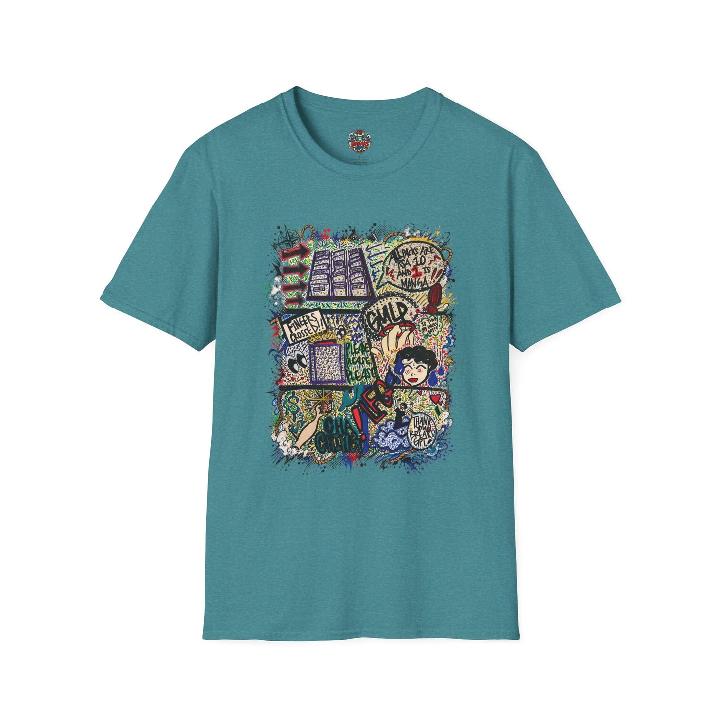 BreaksGPT Manga Card Breaker T-Shirt | Pirate Trading Card Graphic Tee Color Version