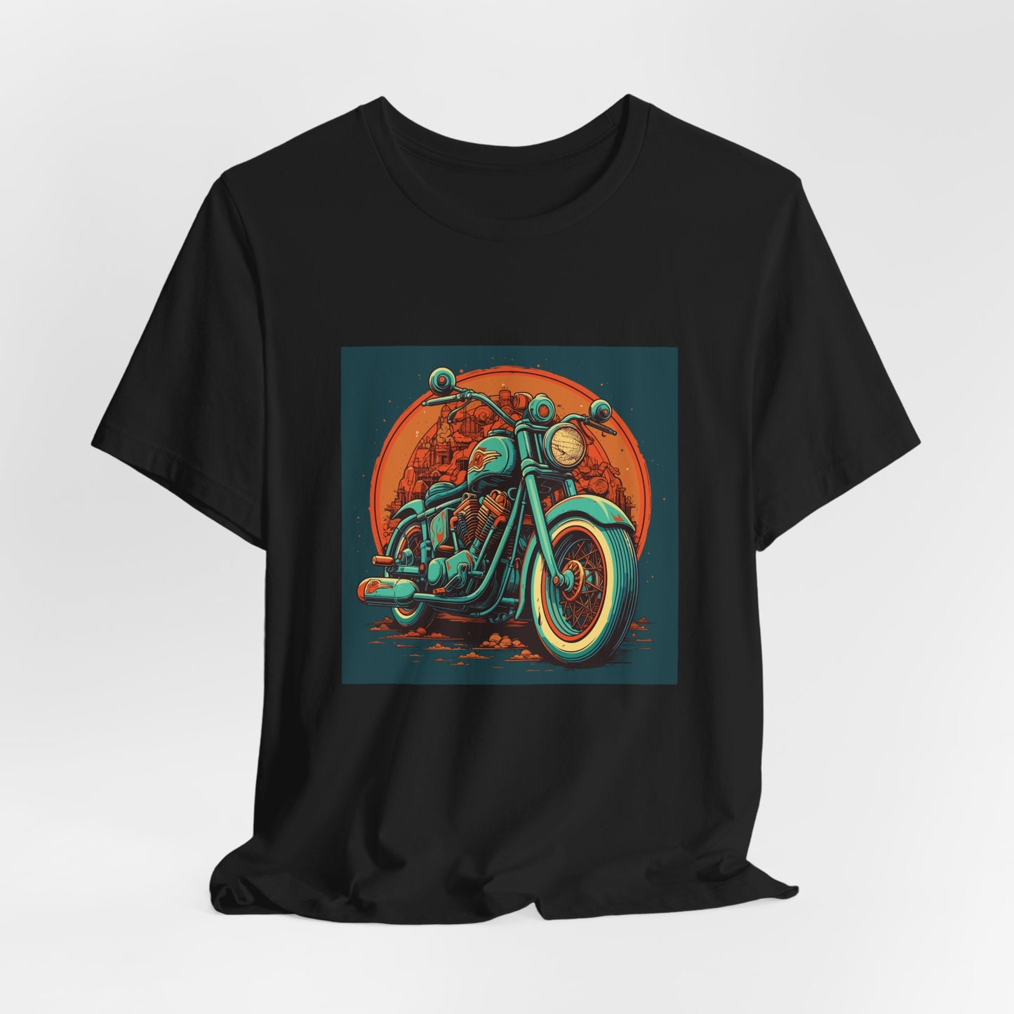 Classic Motorcycle Sunset Tee
