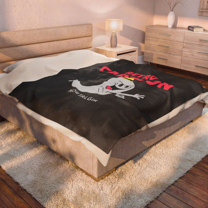 Retro Cartoon Ghost Velveteen Plush Blanket