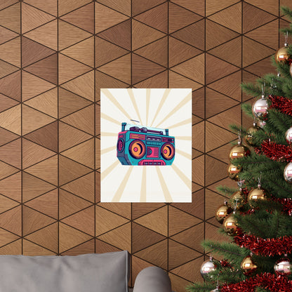 Retro Boombox Retro Poster