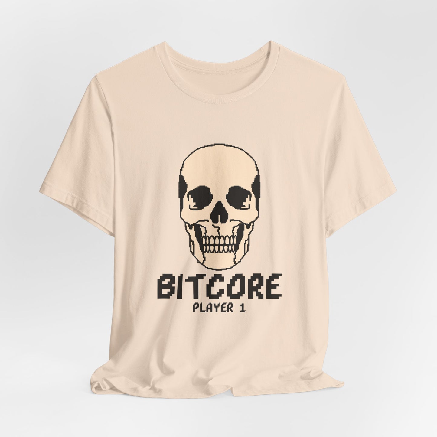 Bitcore Player 1 Pixel Skull Tee