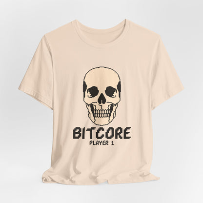 Bitcore Player 1 Pixel Skull Tee