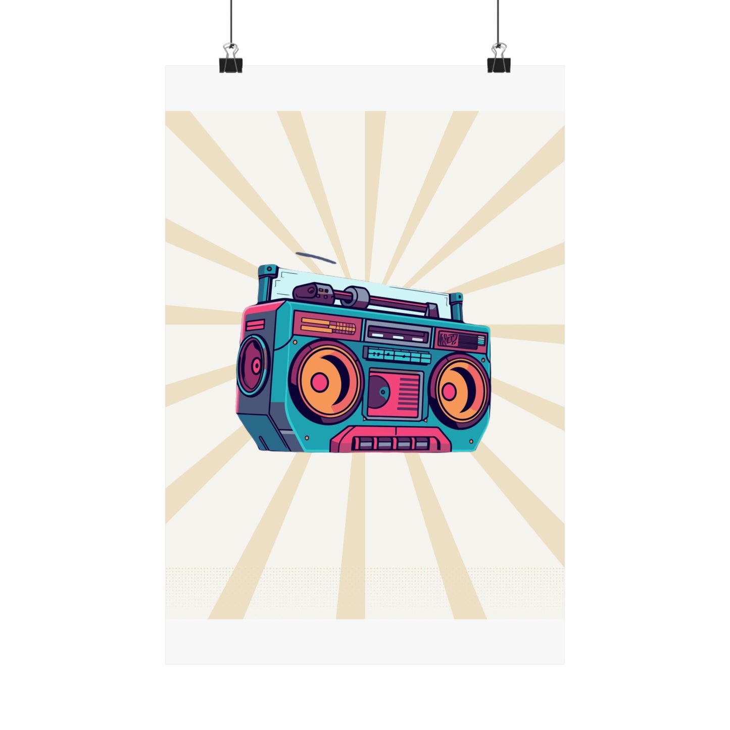 Retro Boombox Retro Poster