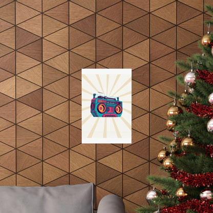 Retro Boombox Retro Poster