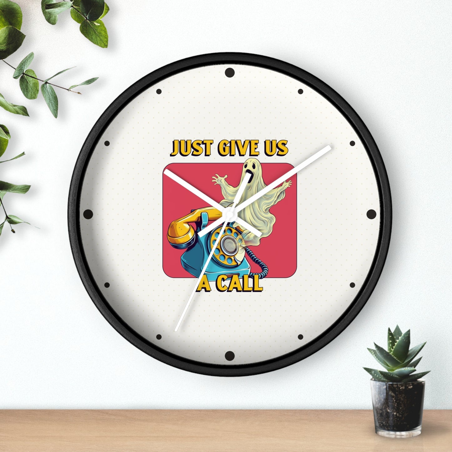 Just Give Us a Call Wall Clock