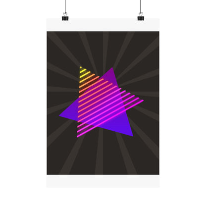 Neon Star Retro Poster