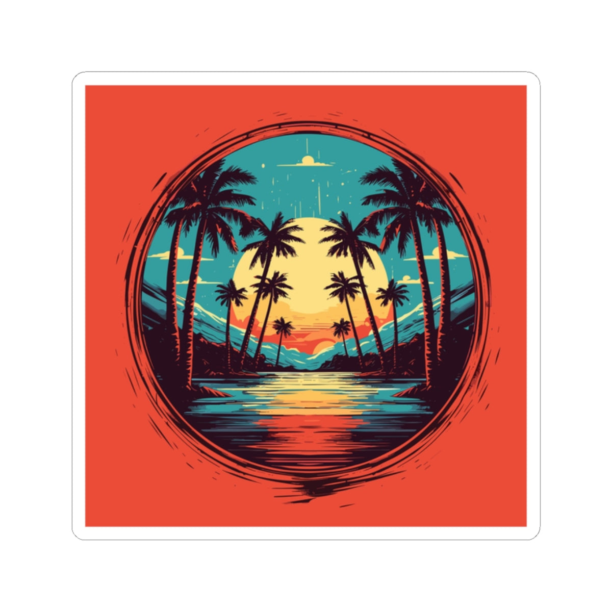 Palm Island Sticker