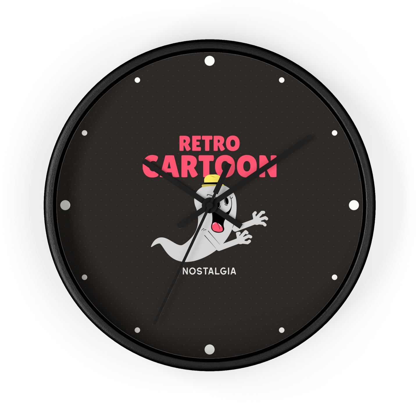 Retro Cartoon Ghost Wall Clock