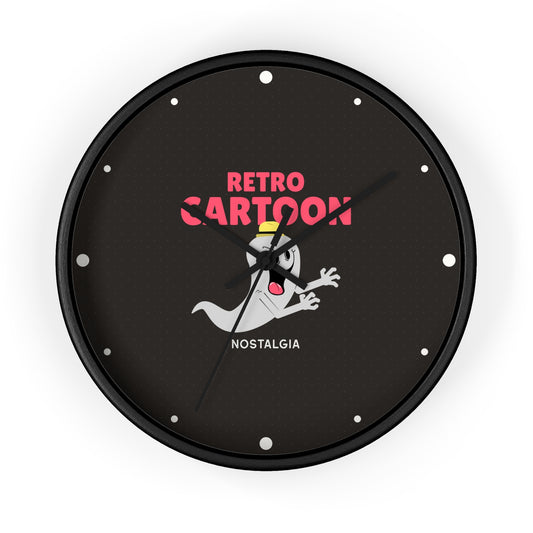 Retro Cartoon Ghost Wall Clock