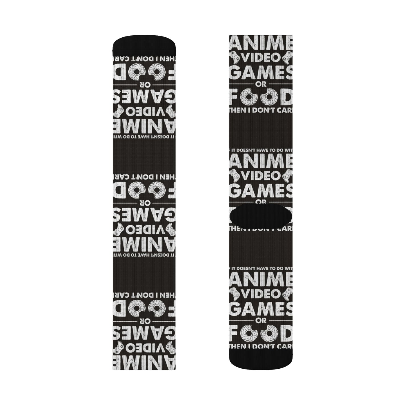 Anime, Video Games, or Food Crew Socks
