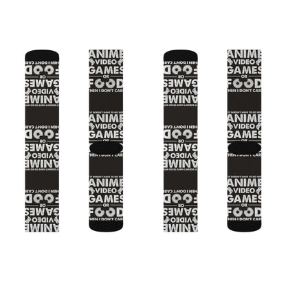 Anime, Video Games, or Food Crew Socks