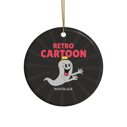 Retro Cartoon Ghost Ceramic Ornament