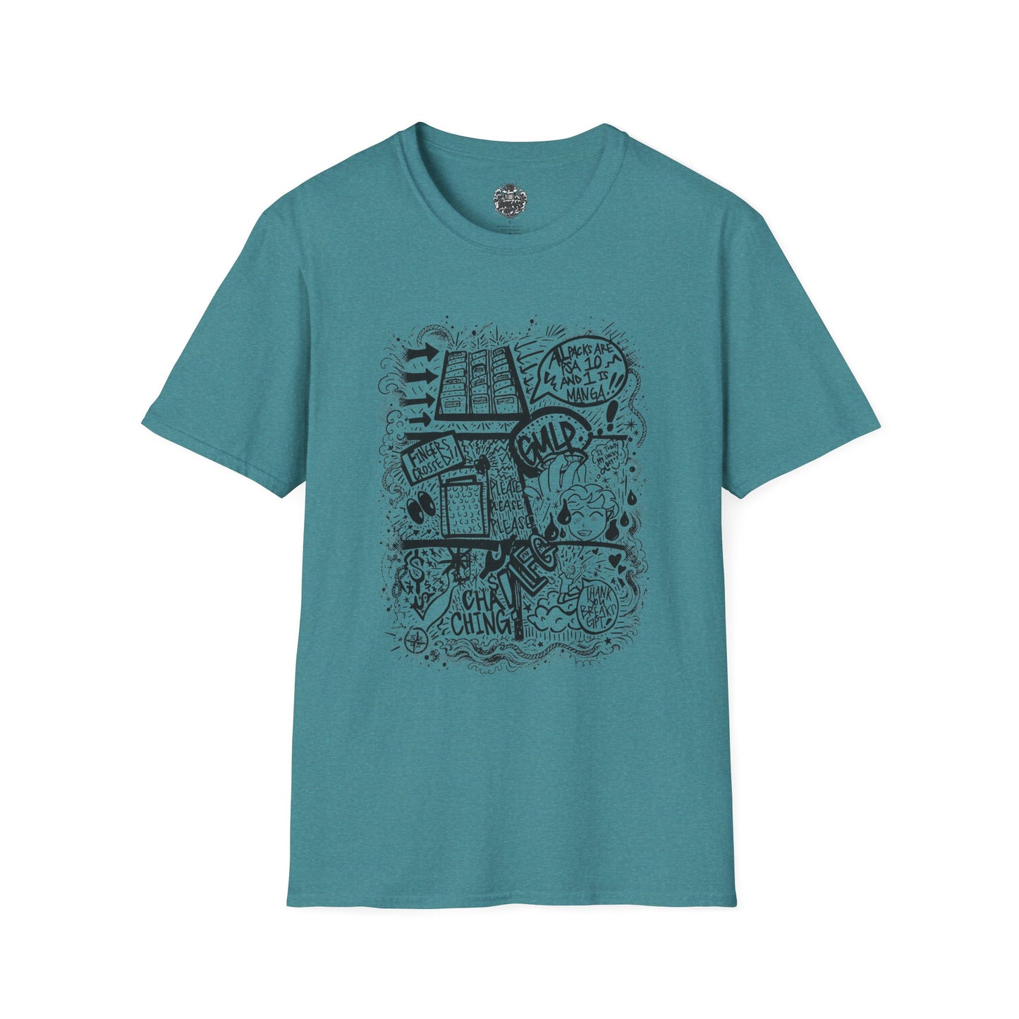BreaksGPT Manga Card Breaker T-Shirt | Pirate Trading Card Graphic Tee