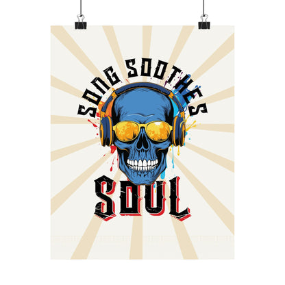 Song Soothes the Soul Retro Poster