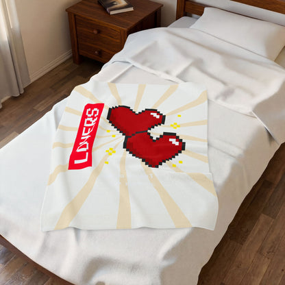 Lovers, Press Start Velveteen Plush Blanket