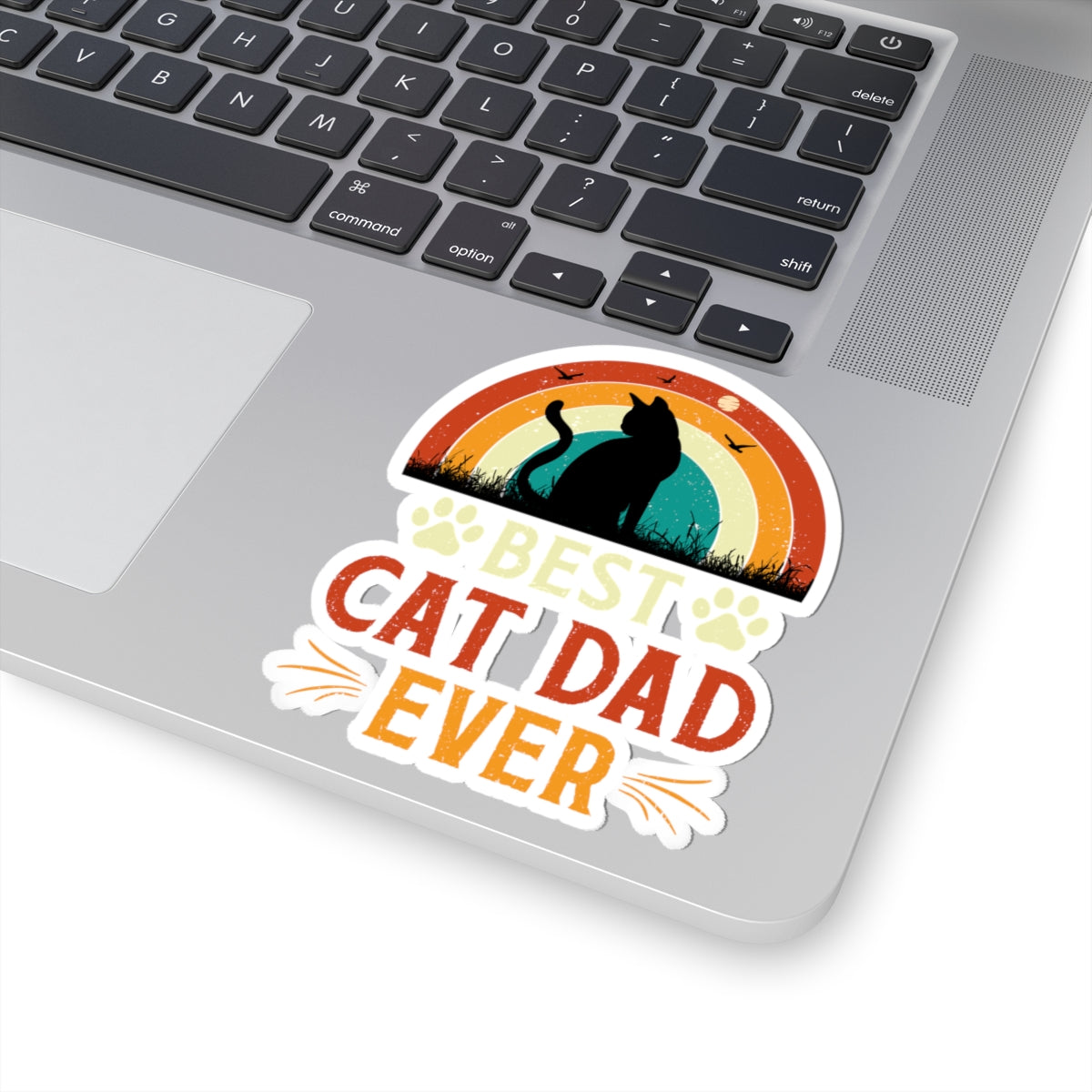 Best Cat Dad Ever Kiss-Cut Sticker