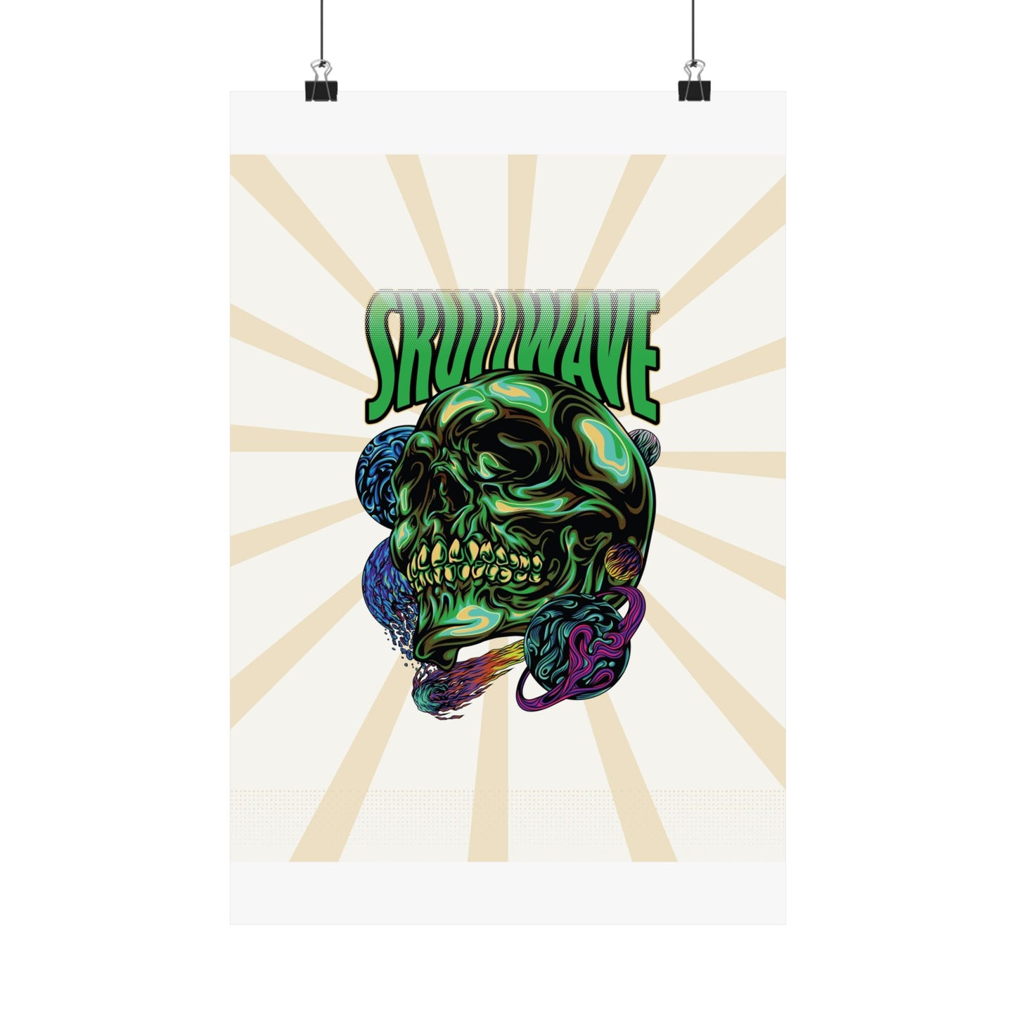 Skullwave Retro Poster