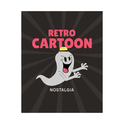 Retro Cartoon Ghost Retro Poster