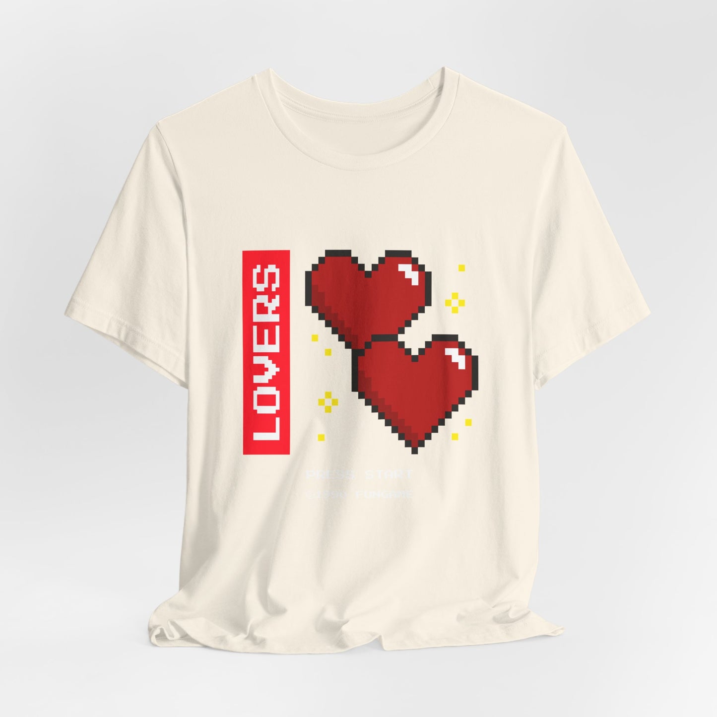 Lovers Press Start Pixel Hearts Tee