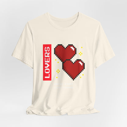 Lovers Press Start Pixel Hearts Tee