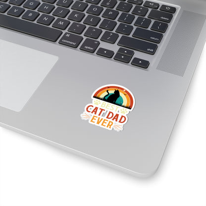Best Cat Dad Ever Kiss-Cut Sticker