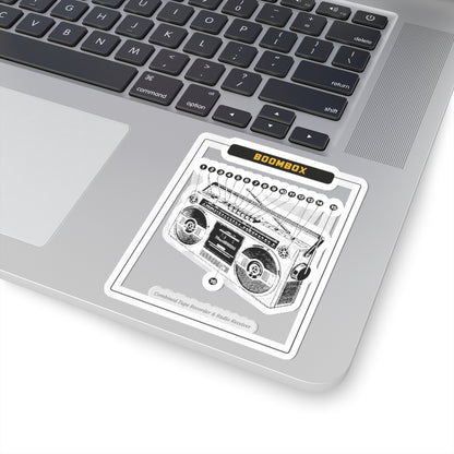 Boombox Blueprint Sticker
