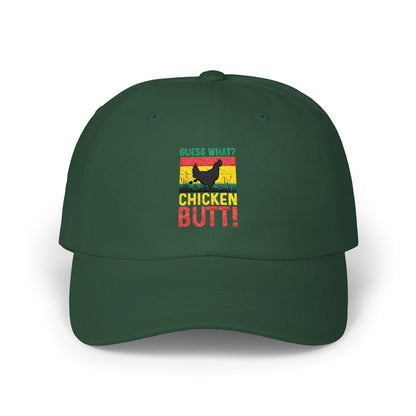 Guess What Chicken Butt printed low profile dad cap