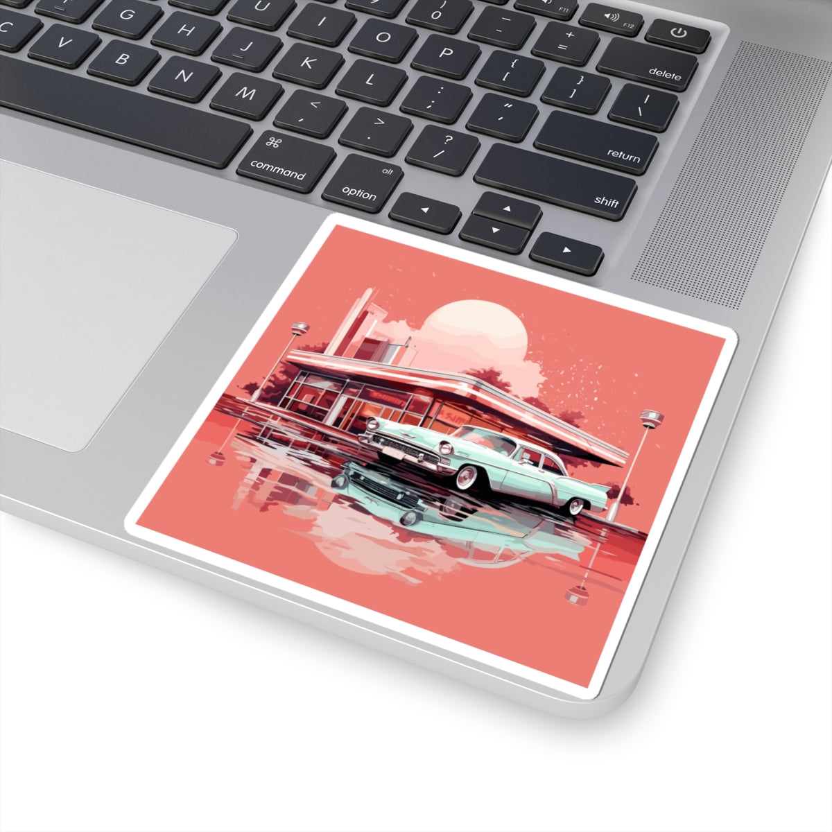 Chrome & Neon Diner Sticker