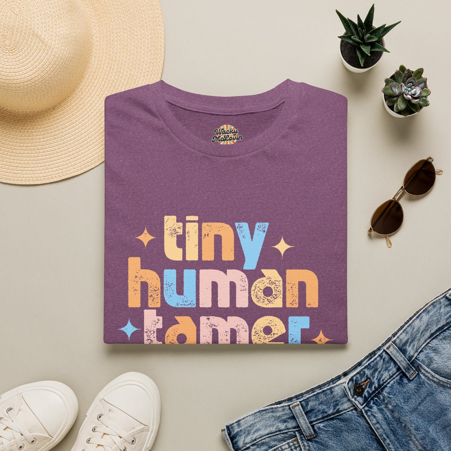 Tiny Human Tamer Retro Parenting Tee