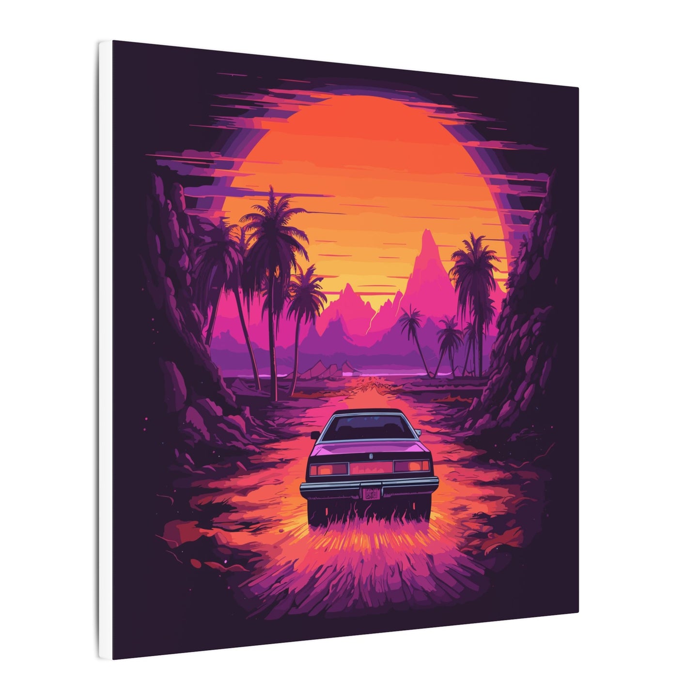 Drive-In Night Canvas Print