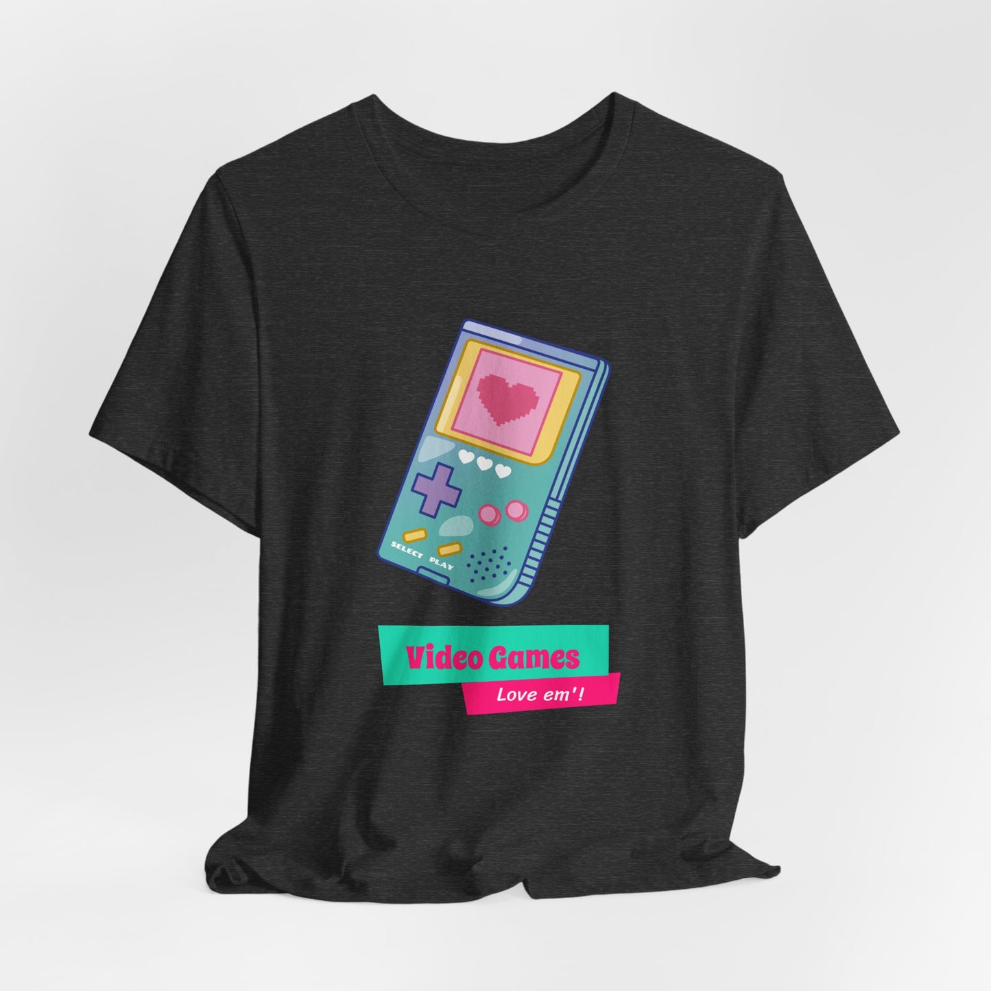 Video Games Love Em Handheld Tee