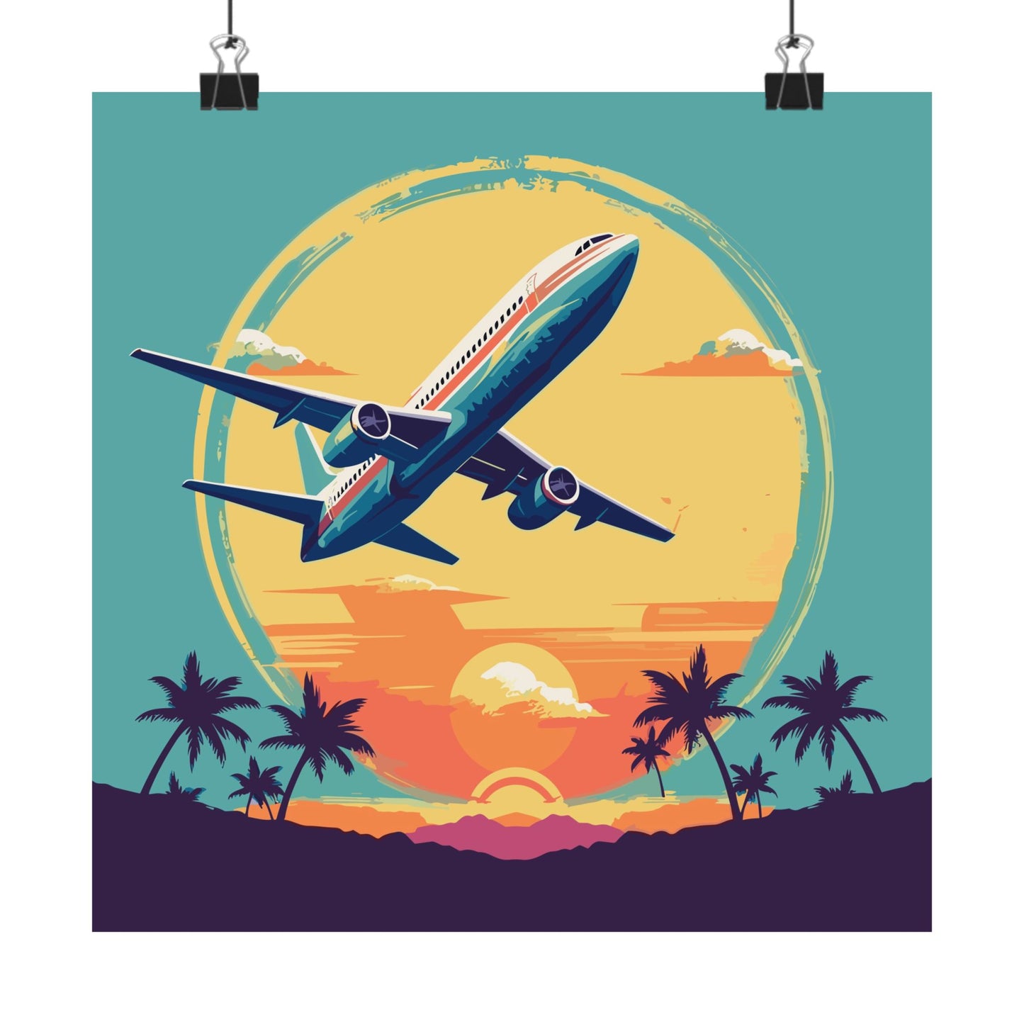 Jet Set Square Art Print