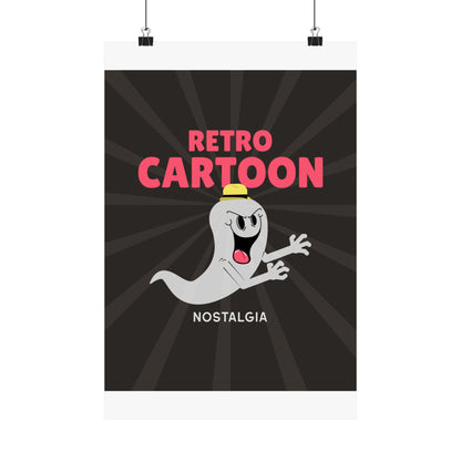 Retro Cartoon Ghost Retro Poster