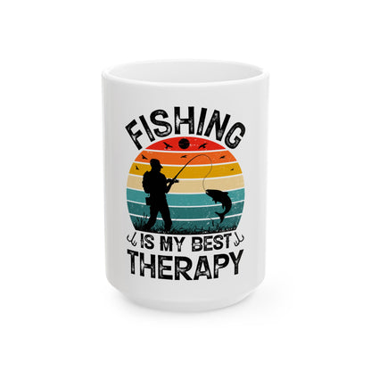 Fishing Is My Best Therapy Coffee Mug