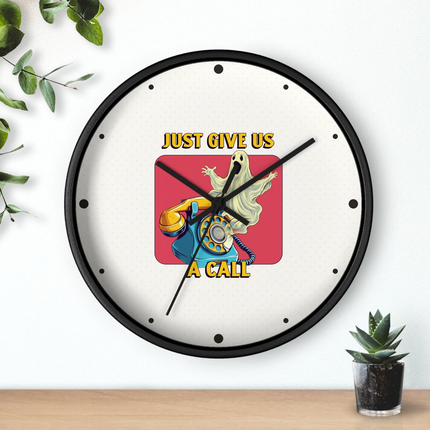 Just Give Us a Call Wall Clock