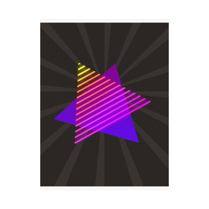 Neon Star Retro Poster