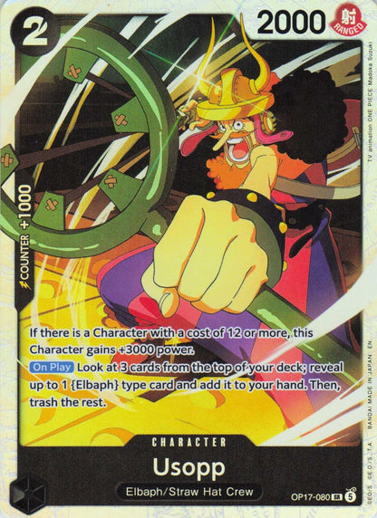 2026 ONE PIECE USOPP OP17-080 SUPER RARE THE WORLD'S STRONGEST WARRIORS FOIL NM