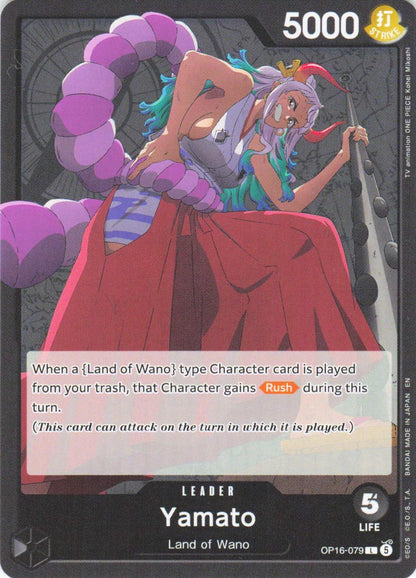 2026 ONE PIECE YAMATO (079) OP16-079 LEADER THE TIME OF BATTLE NEAR MINT