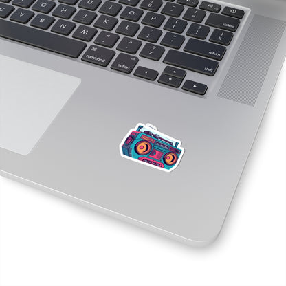 Retro Boombox Kiss-Cut Sticker