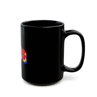 90's Rainbow Black Mug