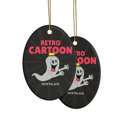 Retro Cartoon Ghost Ceramic Ornament