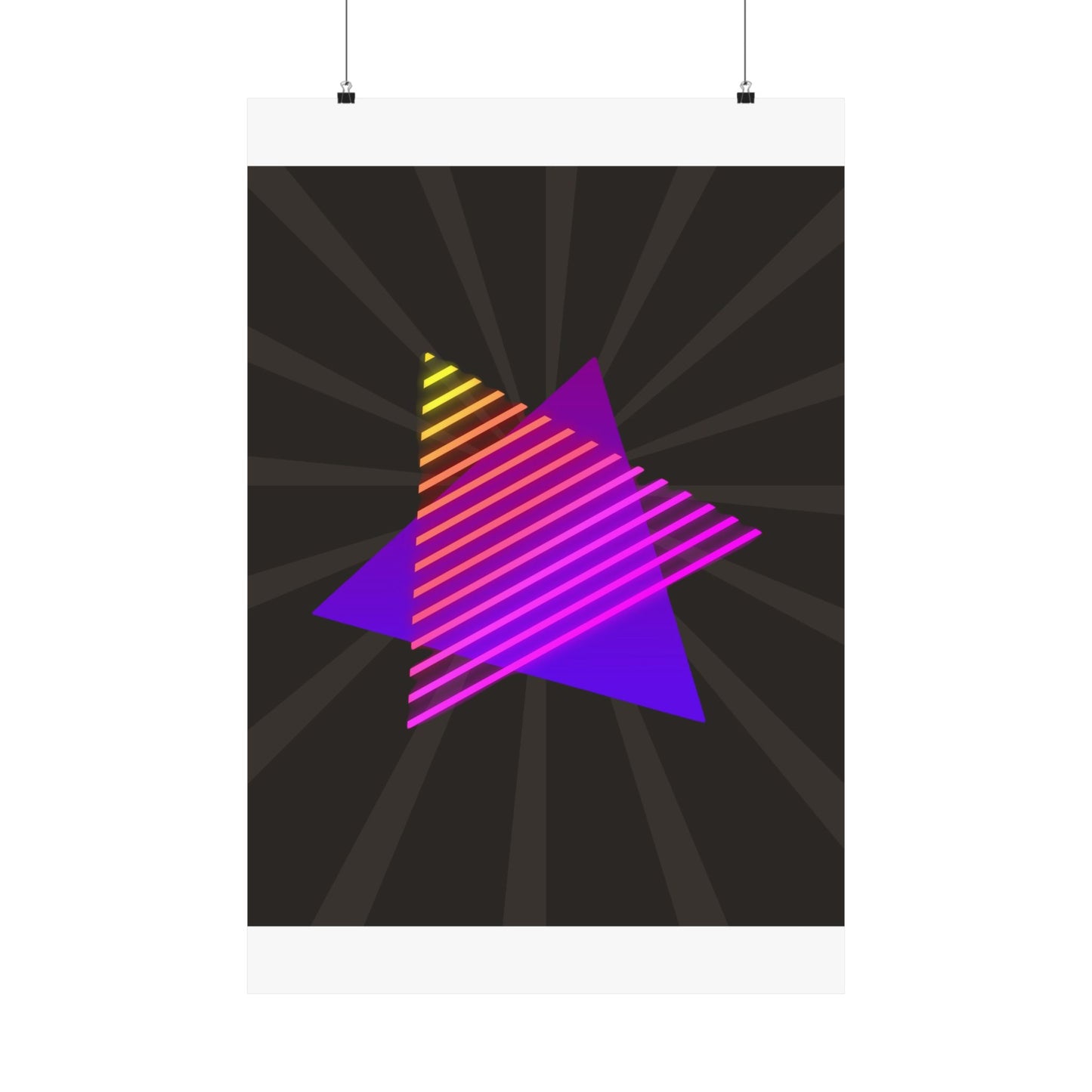 Neon Star Retro Poster