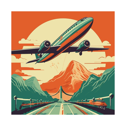 Deco Skyline Square Art Print