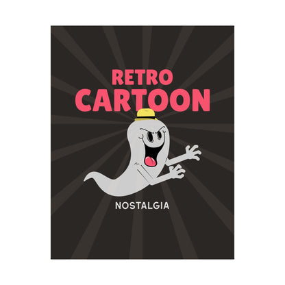 Retro Cartoon Ghost Retro Poster