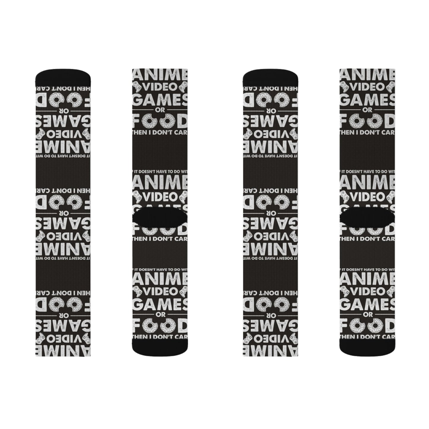 Anime, Video Games, or Food Crew Socks