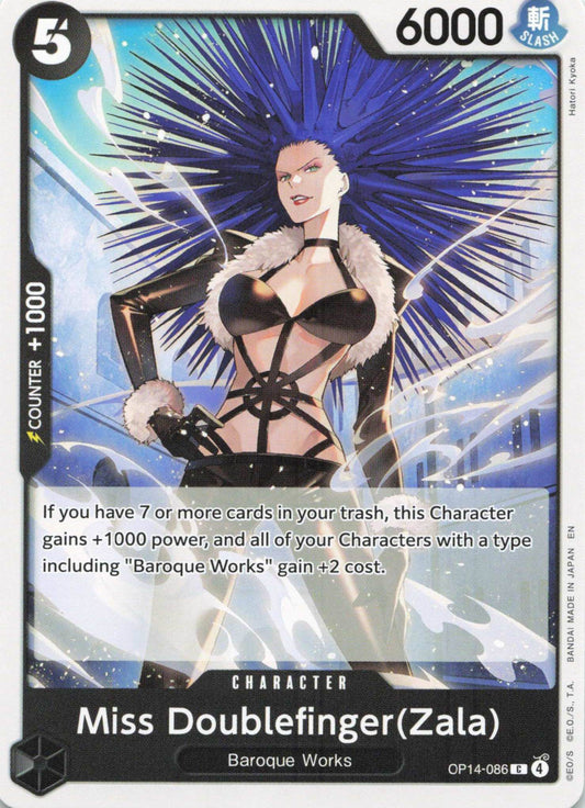 The Azure Sea's Seven Release Event Cards #OP14-086 Miss Doublefinger(Zala)