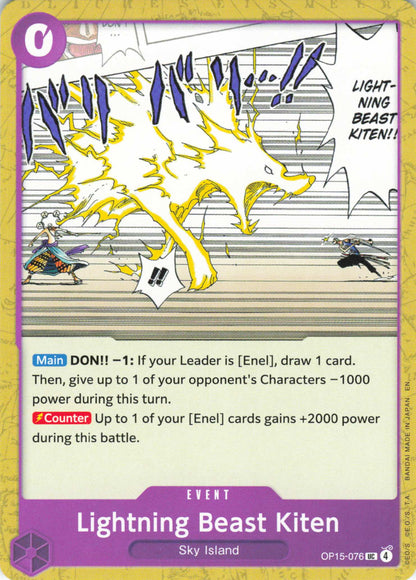 Adventure on Kami's Island #OP15-076 Lightning Beast Kiten