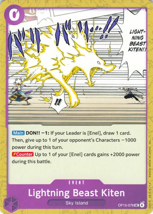Adventure on Kami's Island #OP15-076 Lightning Beast Kiten