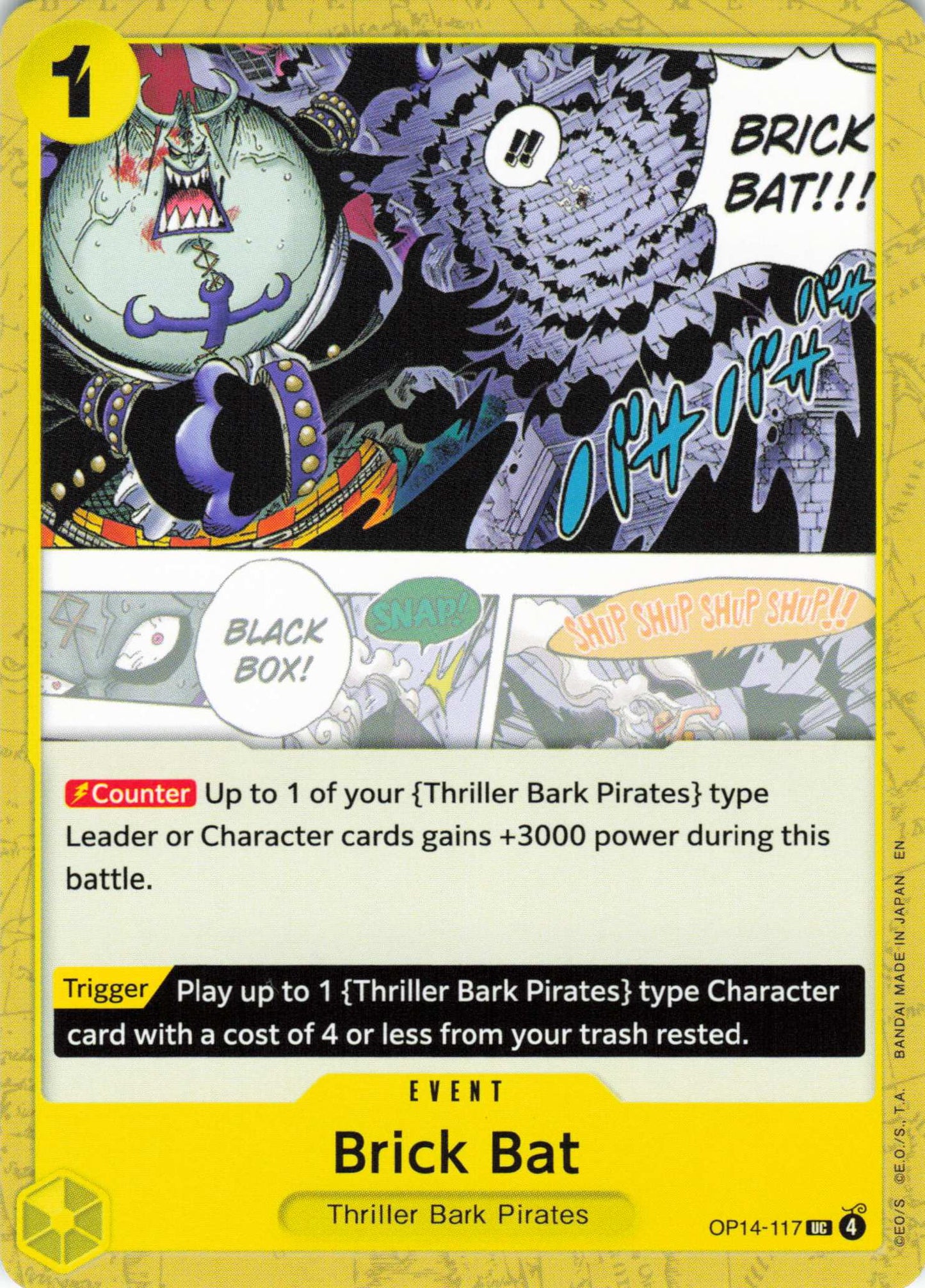 The Azure Sea's Seven Release Event Cards #OP14-117 Brick Bat